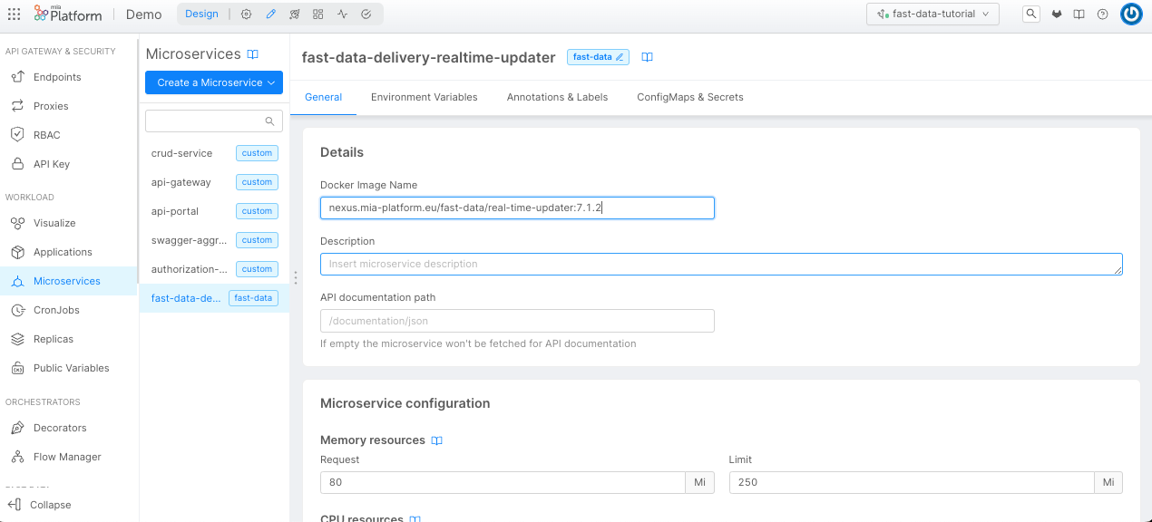 Real Time Updater Microservice