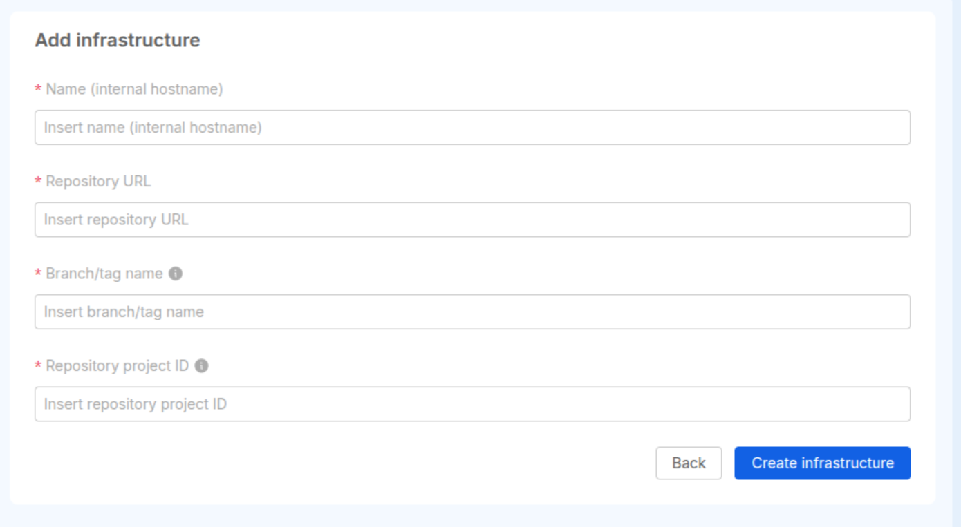 Add Infrastructure Component