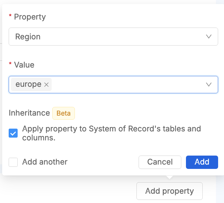 Add custom property with inheritance