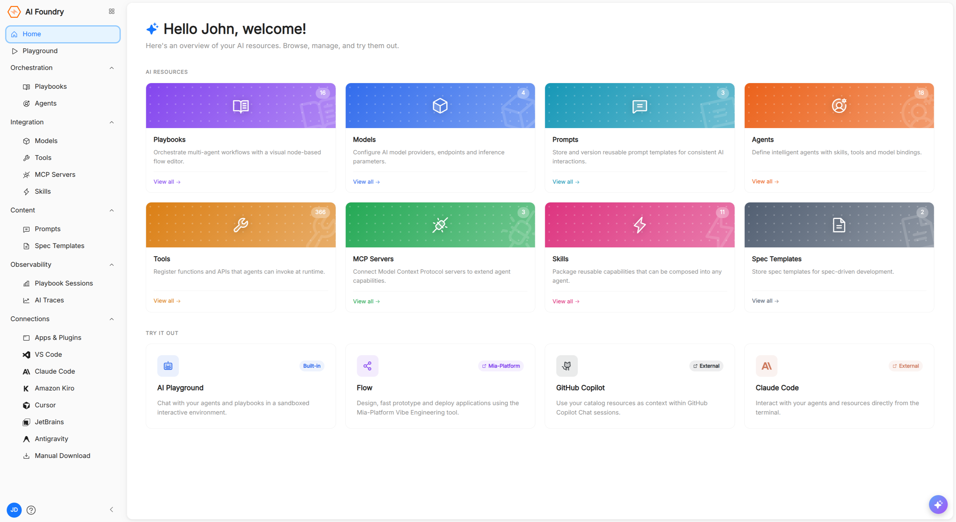 AI Foundry Home Page