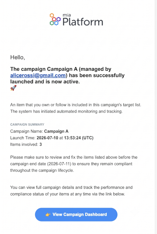 Campaign Notification Template