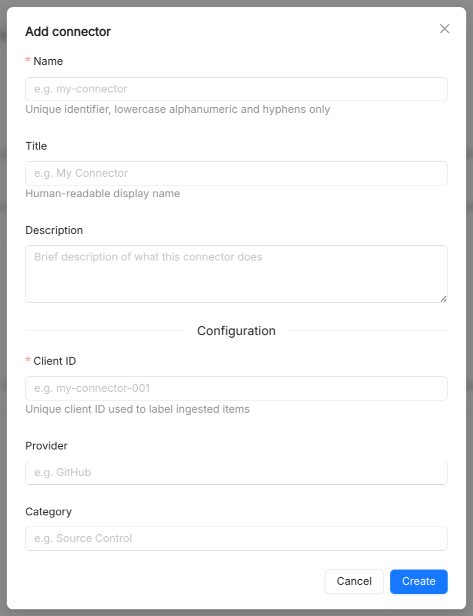 Catalog App Connector Creation