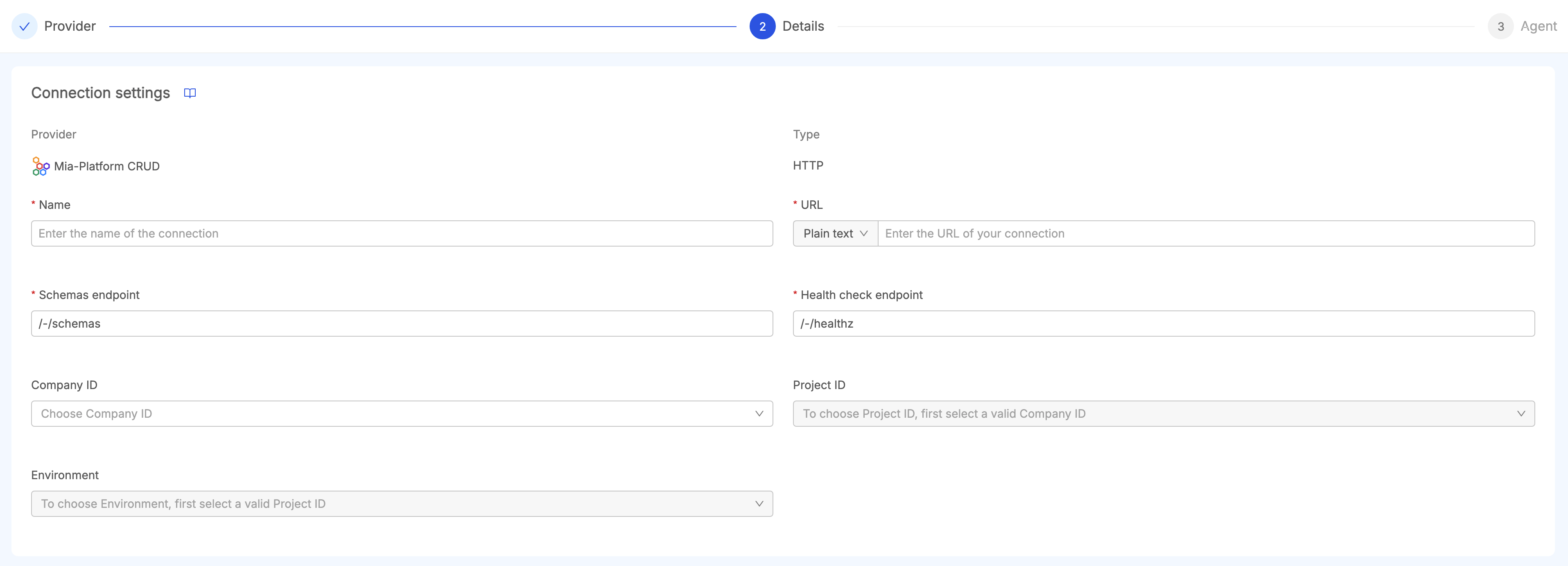 Crud Connection Form