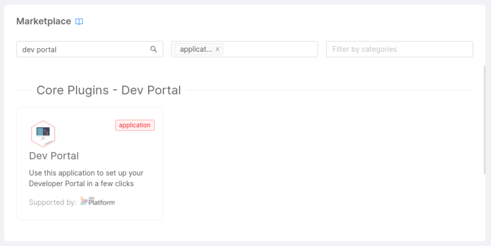 Dev Portal Application
