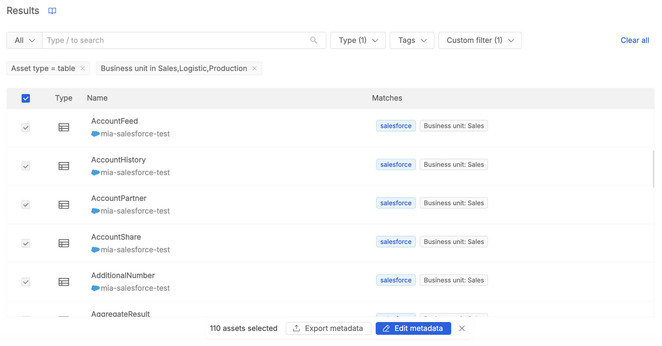 Export from Search Results