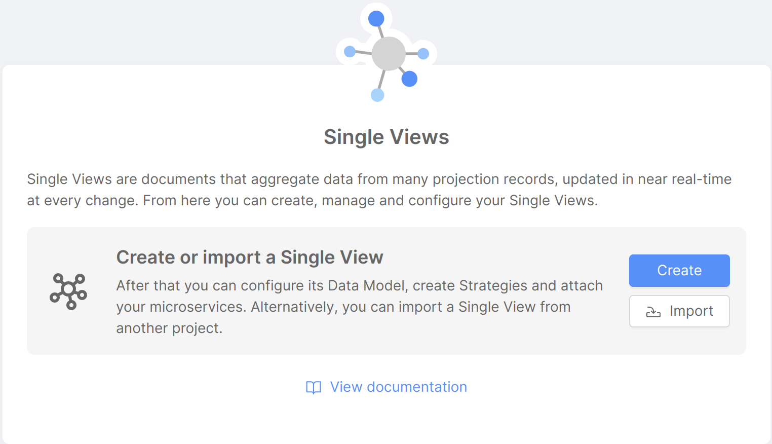 Import / Export from Single Views placeholder