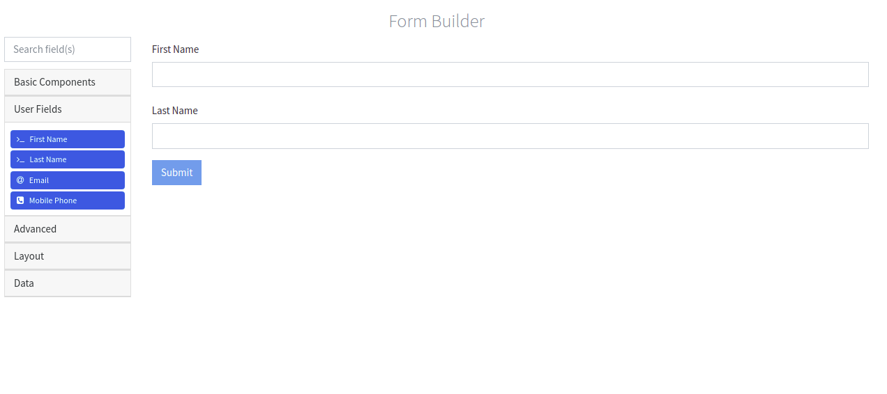 Form Builder UI