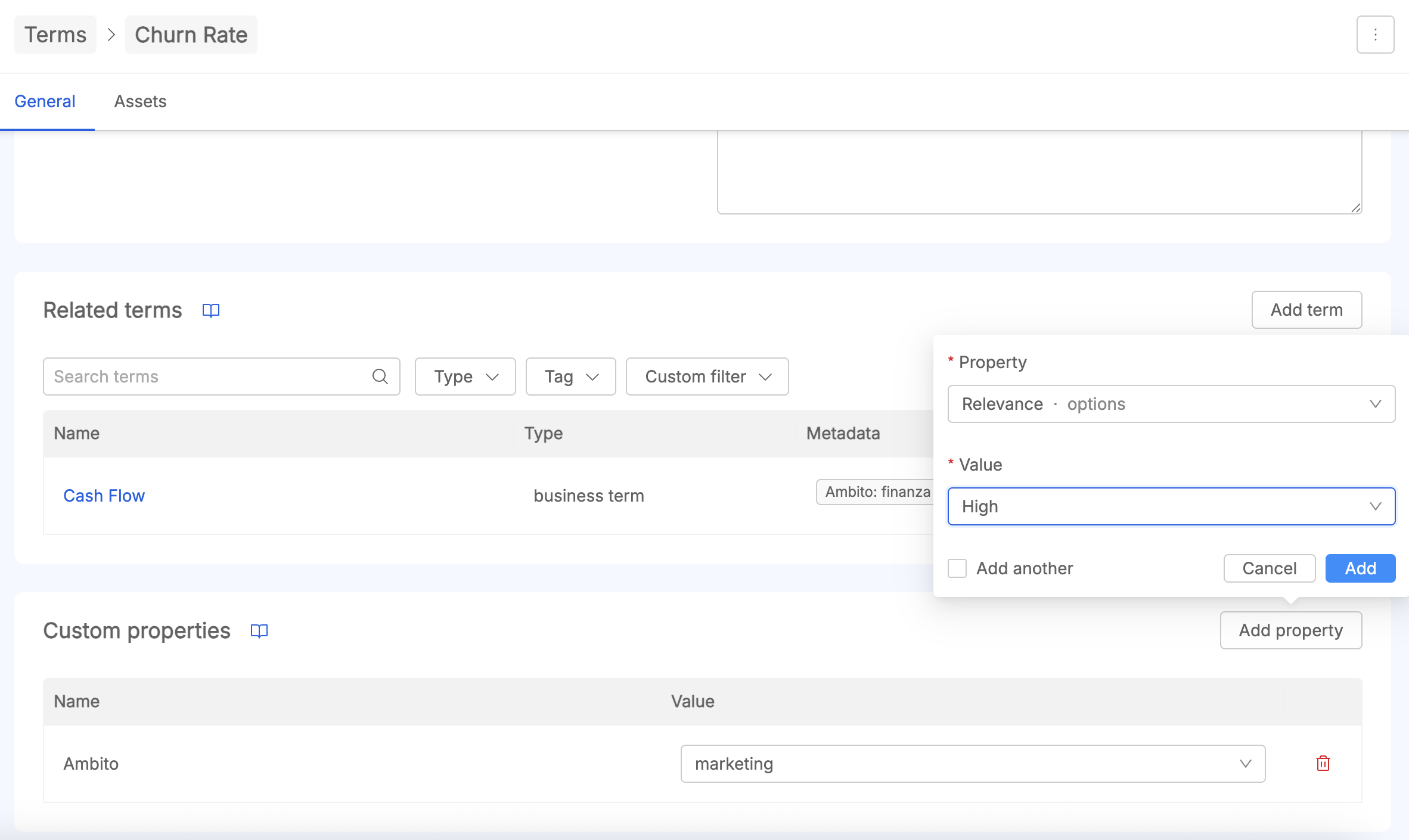 Adding a custom property to a term