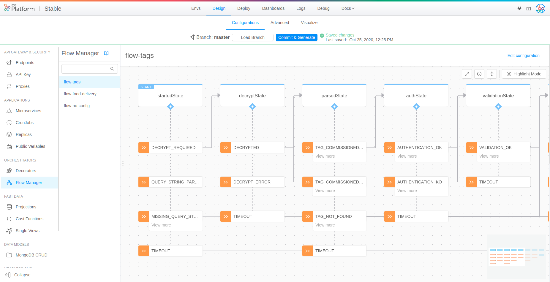 Flow Manager Main Area