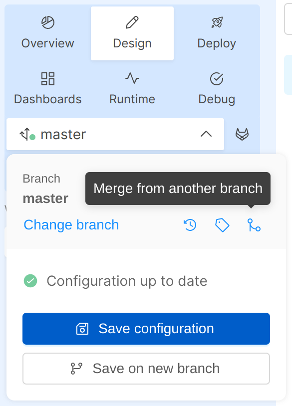 Merge Branches Button