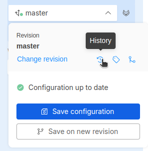 Revision History Button