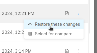 restore button