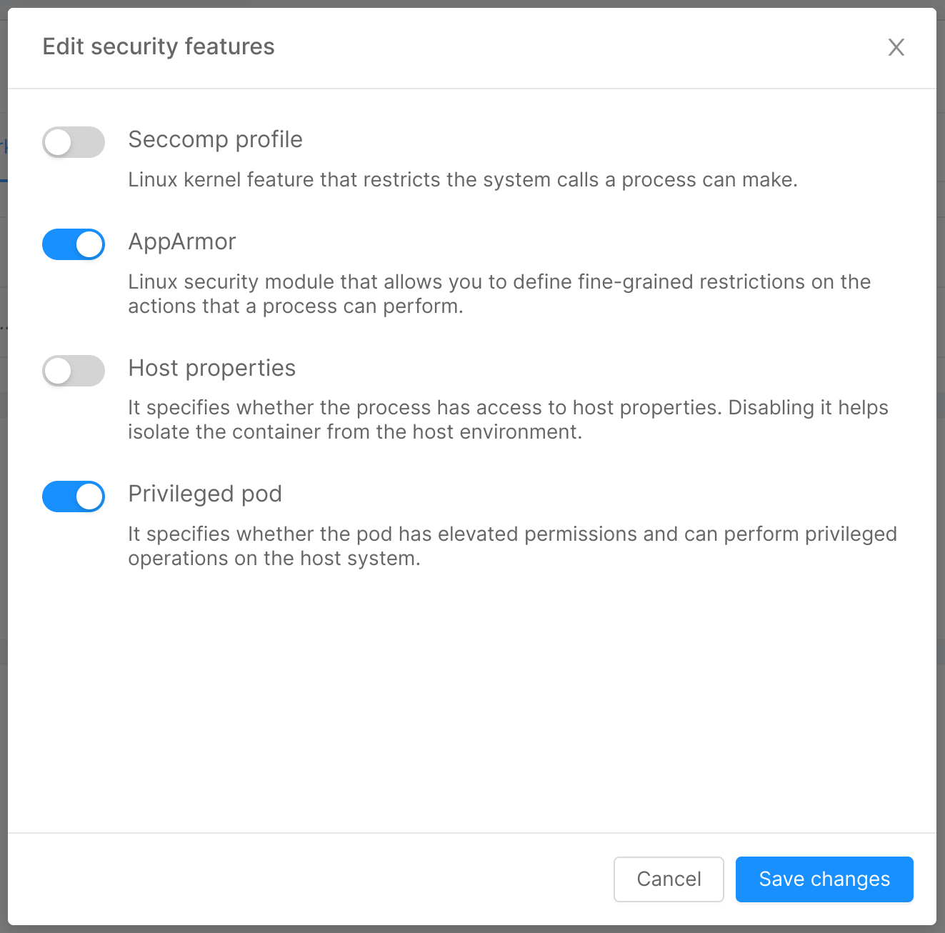 edit security features