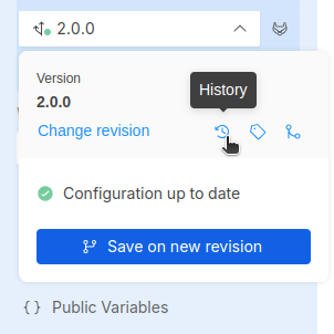 Version History Button